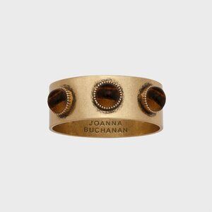Napkin Rings with Tiger’s Eye Stones | Set of 4